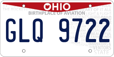 OH license plate GLQ9722