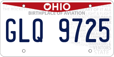 OH license plate GLQ9725