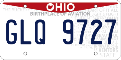 OH license plate GLQ9727