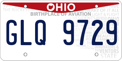 OH license plate GLQ9729