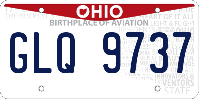 OH license plate GLQ9737