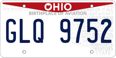 OH license plate GLQ9752