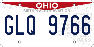 OH license plate GLQ9766