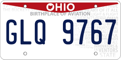 OH license plate GLQ9767