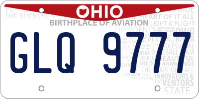OH license plate GLQ9777