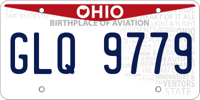 OH license plate GLQ9779