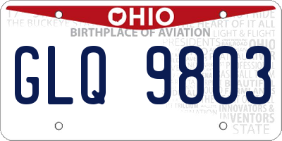 OH license plate GLQ9803