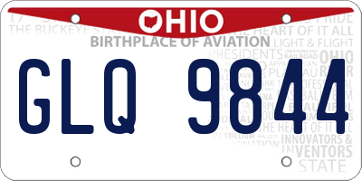 OH license plate GLQ9844