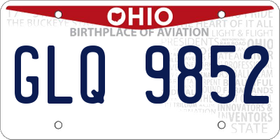 OH license plate GLQ9852