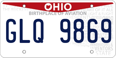 OH license plate GLQ9869