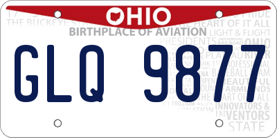 OH license plate GLQ9877
