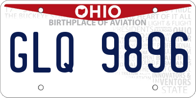 OH license plate GLQ9896