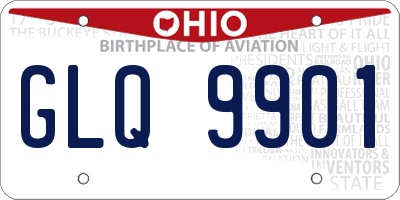 OH license plate GLQ9901