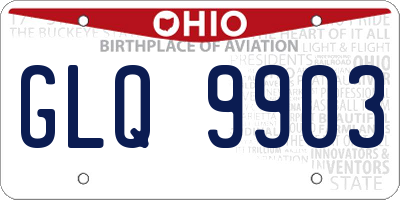 OH license plate GLQ9903