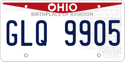OH license plate GLQ9905