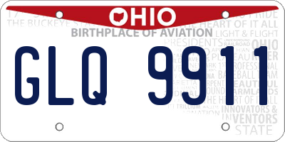 OH license plate GLQ9911