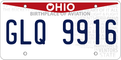 OH license plate GLQ9916