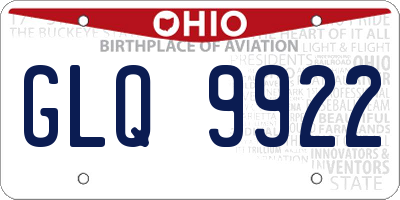 OH license plate GLQ9922