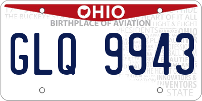 OH license plate GLQ9943