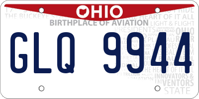 OH license plate GLQ9944