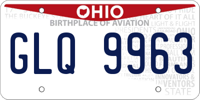 OH license plate GLQ9963