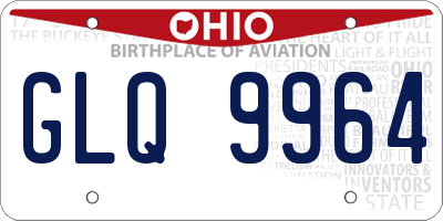 OH license plate GLQ9964
