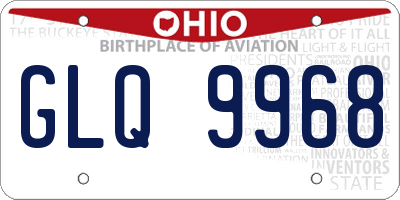OH license plate GLQ9968