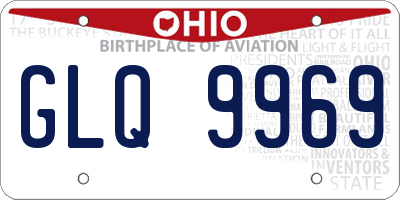 OH license plate GLQ9969
