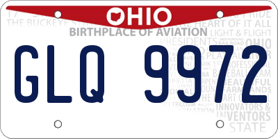 OH license plate GLQ9972