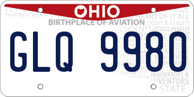 OH license plate GLQ9980