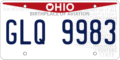 OH license plate GLQ9983