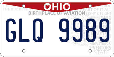 OH license plate GLQ9989