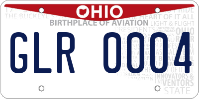 OH license plate GLR0004