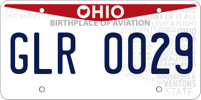 OH license plate GLR0029