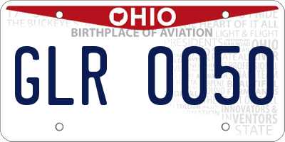 OH license plate GLR0050