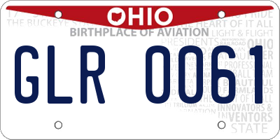 OH license plate GLR0061