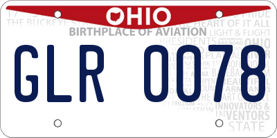 OH license plate GLR0078