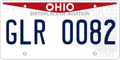 OH license plate GLR0082