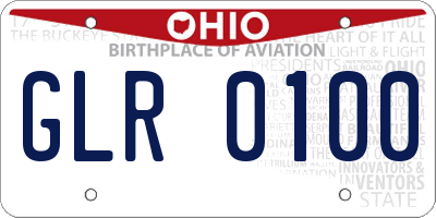 OH license plate GLR0100