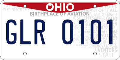 OH license plate GLR0101