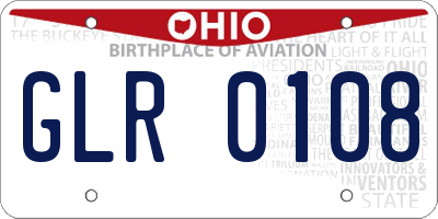 OH license plate GLR0108