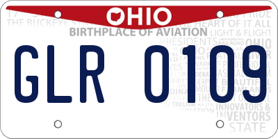 OH license plate GLR0109