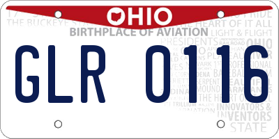 OH license plate GLR0116