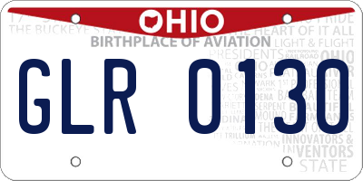 OH license plate GLR0130