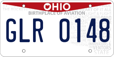 OH license plate GLR0148