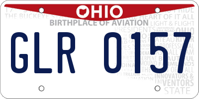 OH license plate GLR0157
