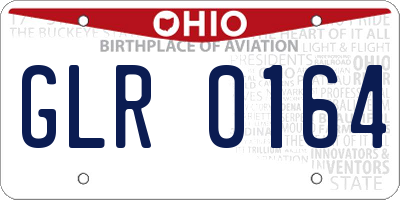 OH license plate GLR0164