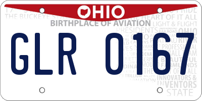 OH license plate GLR0167