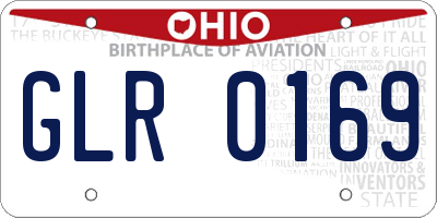 OH license plate GLR0169