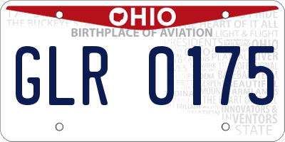 OH license plate GLR0175